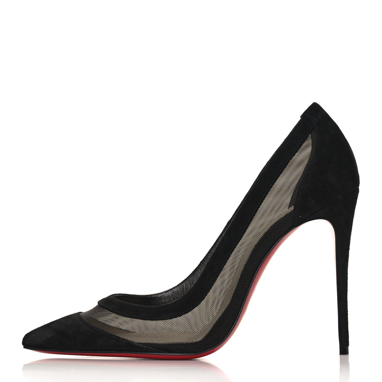 Christian Louboutin Veau Velours Rete Galativi 100 Pumps 37 Black 1 of 8