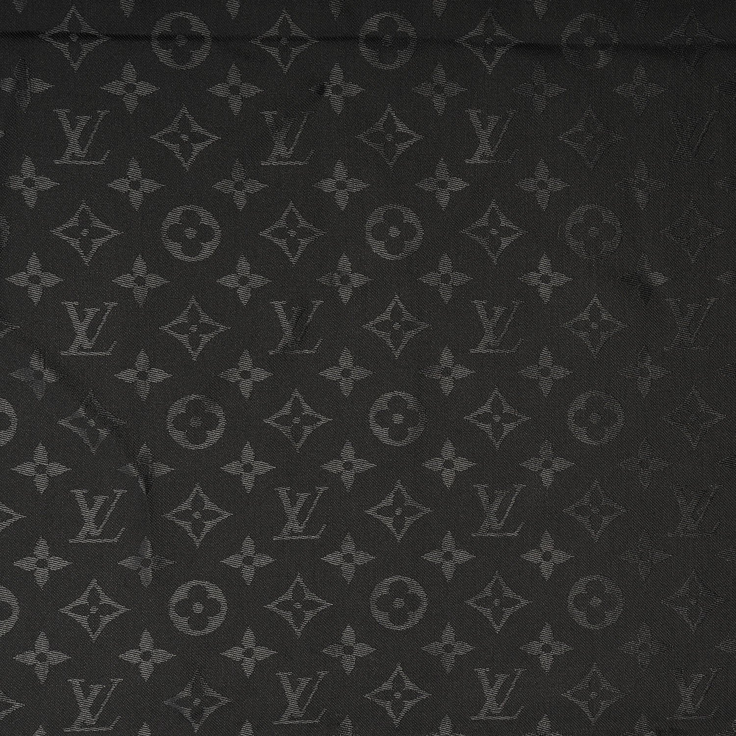 Louis Vuitton Silk Wool Monogram Shawl Black 5 of 6