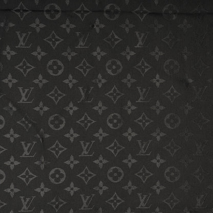 Louis Vuitton Silk Wool Monogram Shawl Black 5 of 6