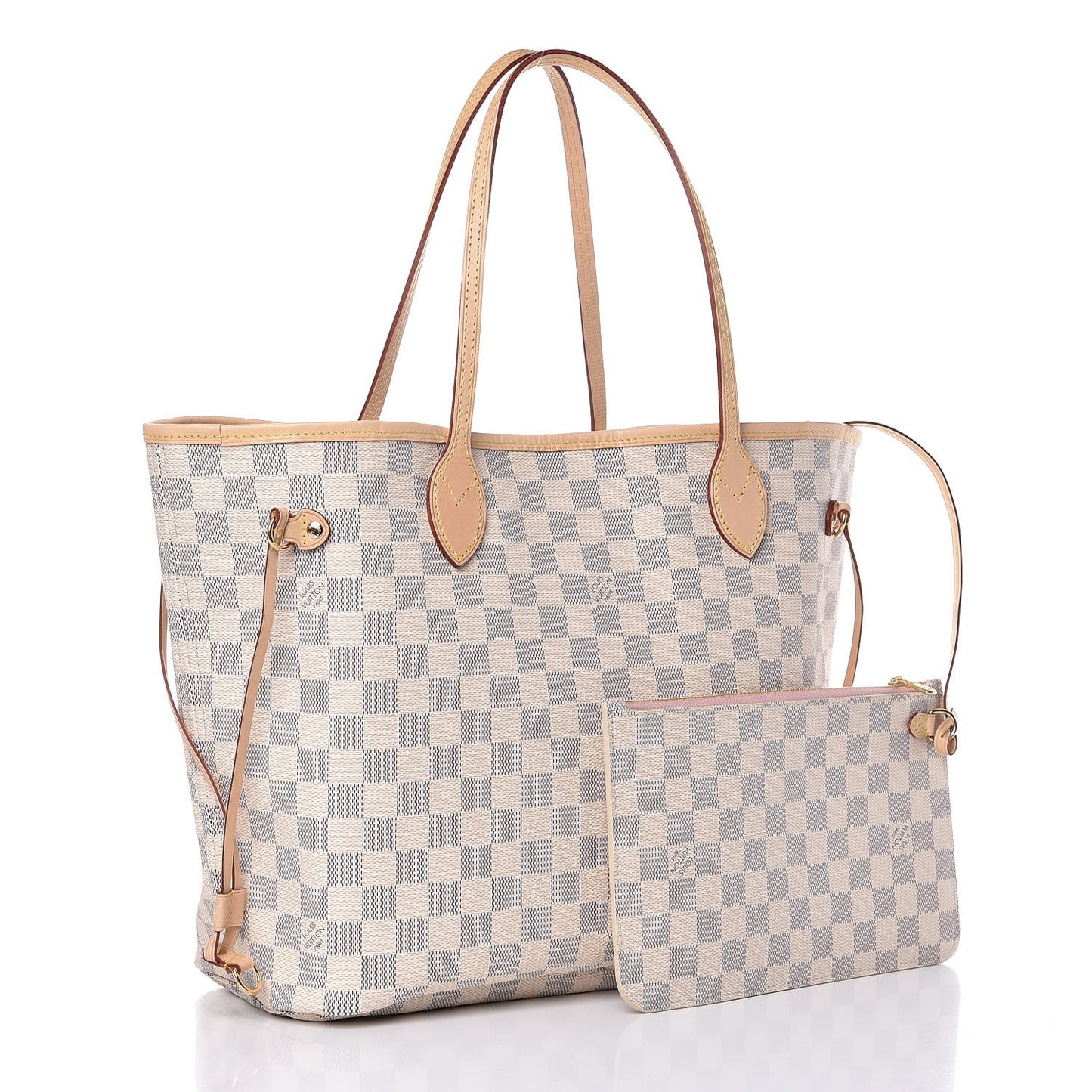 Damier Azur Neo Neverfull MM Rose Ballerine
