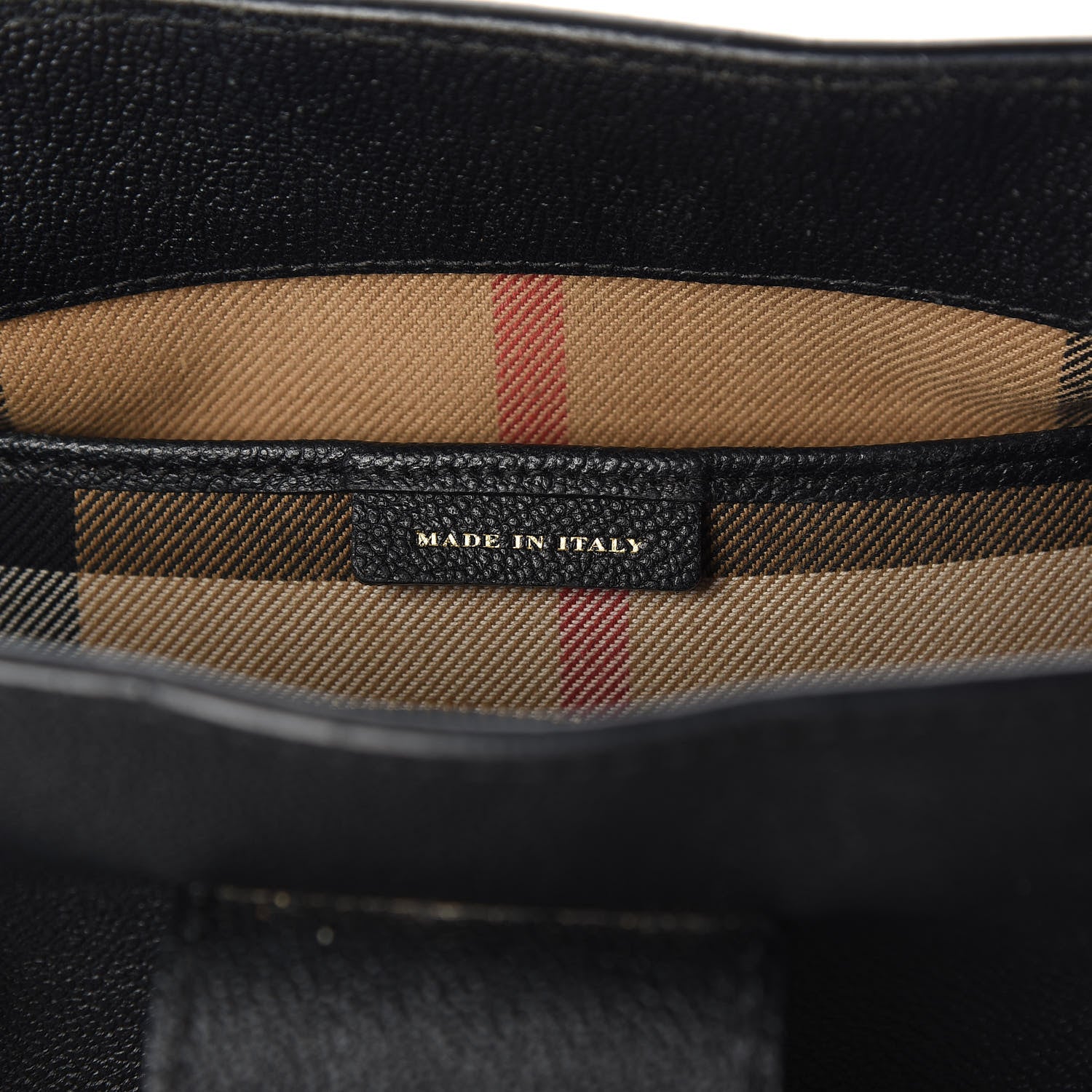Burberry Soft Grain Calfskin Small Buckle Tote Black 10 of 13