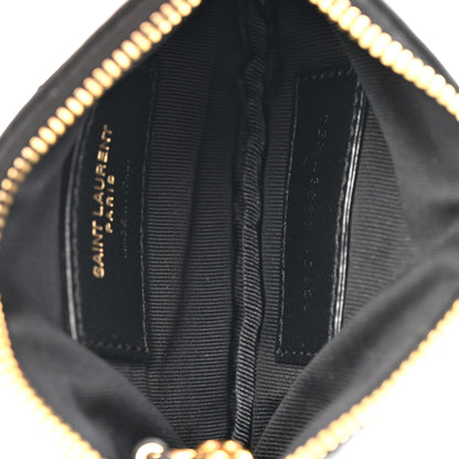 Saint Laurent Calfskin Matelasse Monogram Key Pouch Black 5 of 7