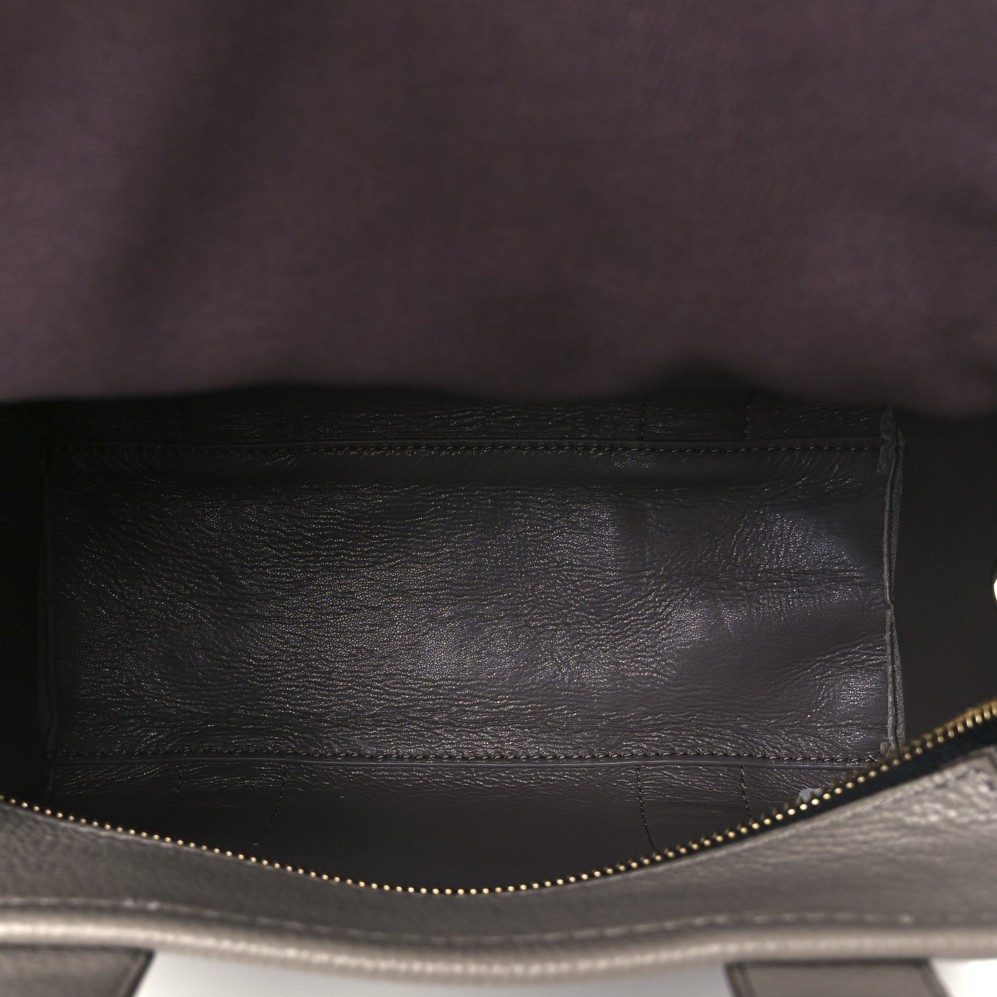 Grained Calfskin Small The Tote Bag Cement
