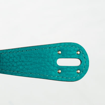 Hermes Taurillon Clemence Lindy 26 Bleu Paon 5 of 7