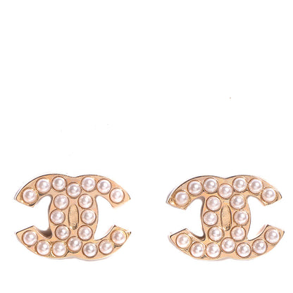 Chanel Pearl CC Earrings Gold 1 of 5