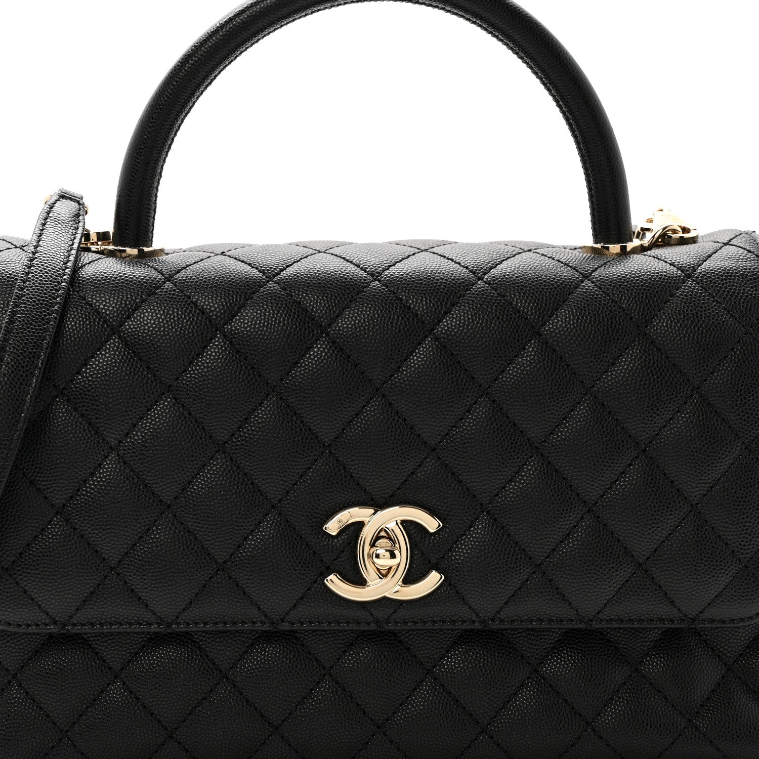 Chanel Caviar Quilted Small Coco Chain Handle Flap Black 10 of 10