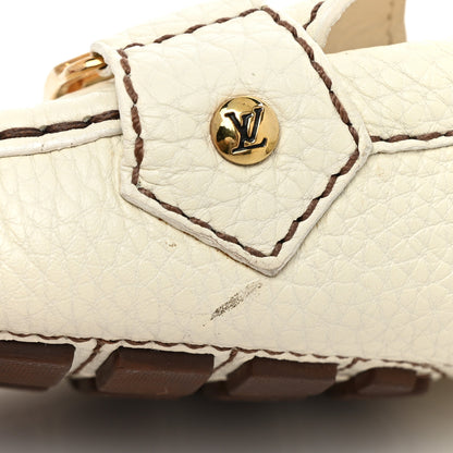 Louis Vuitton Calfskin Mens Monte Carlo Car Shoe Moccasin Loafers 36.5 White 13 of 17