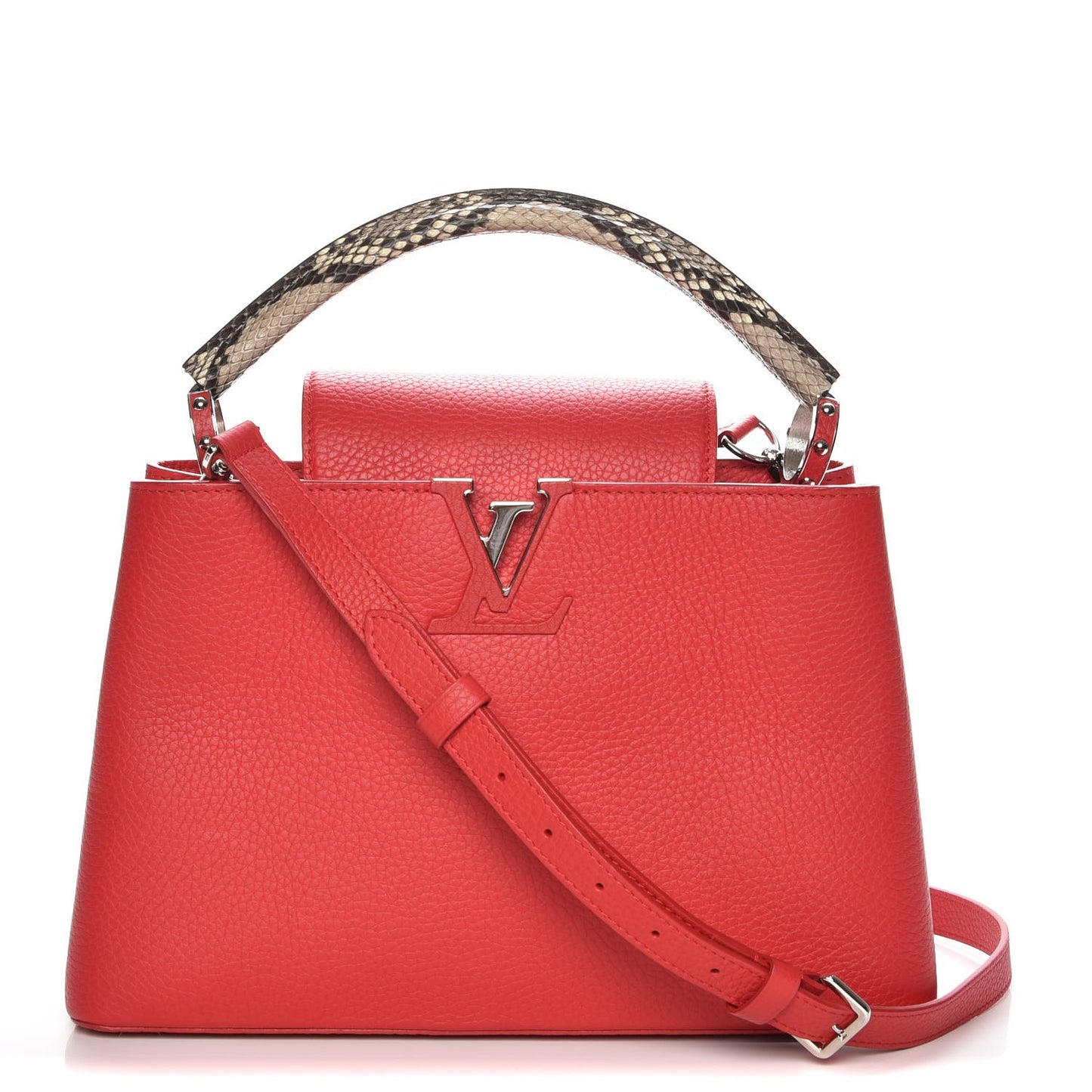 Taurillon Python Capucines PM Rubis