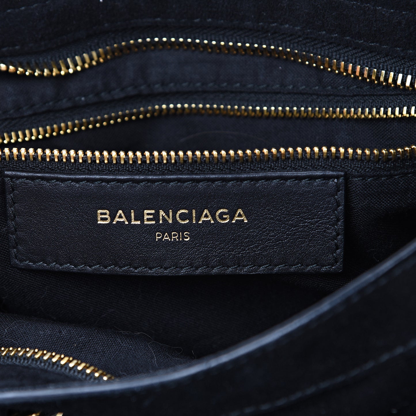 Suede Gold Metallic Edge Hardware S City Black