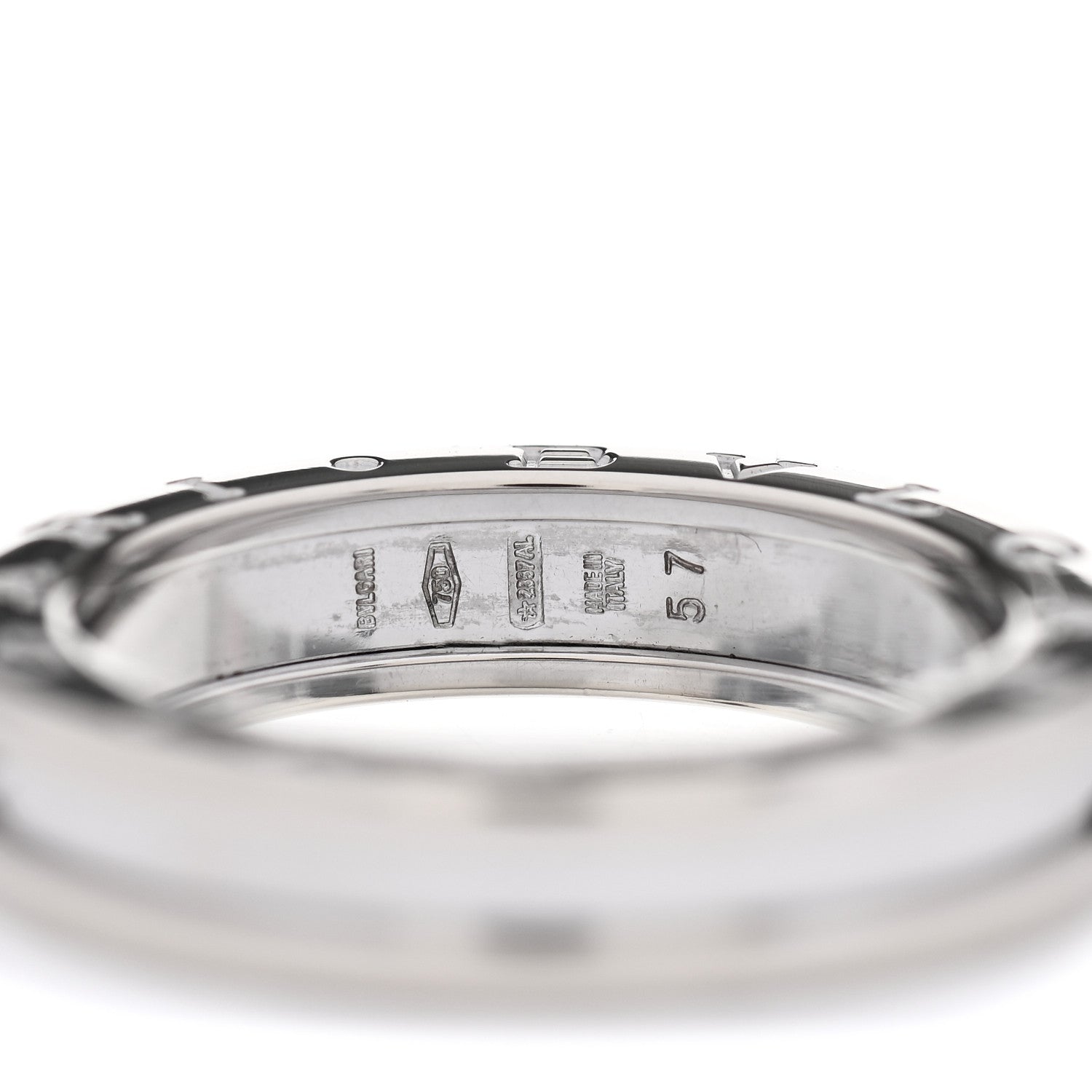 Bulgari 18K White Gold B.Zero1 One-Band Ring 57 8 4 of 4