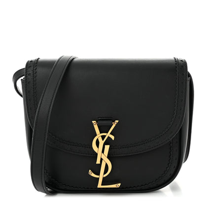 Saint Laurent Smooth Calfskin Perforated Classic Monogram Small Kaia Satchel Black 1 of 10