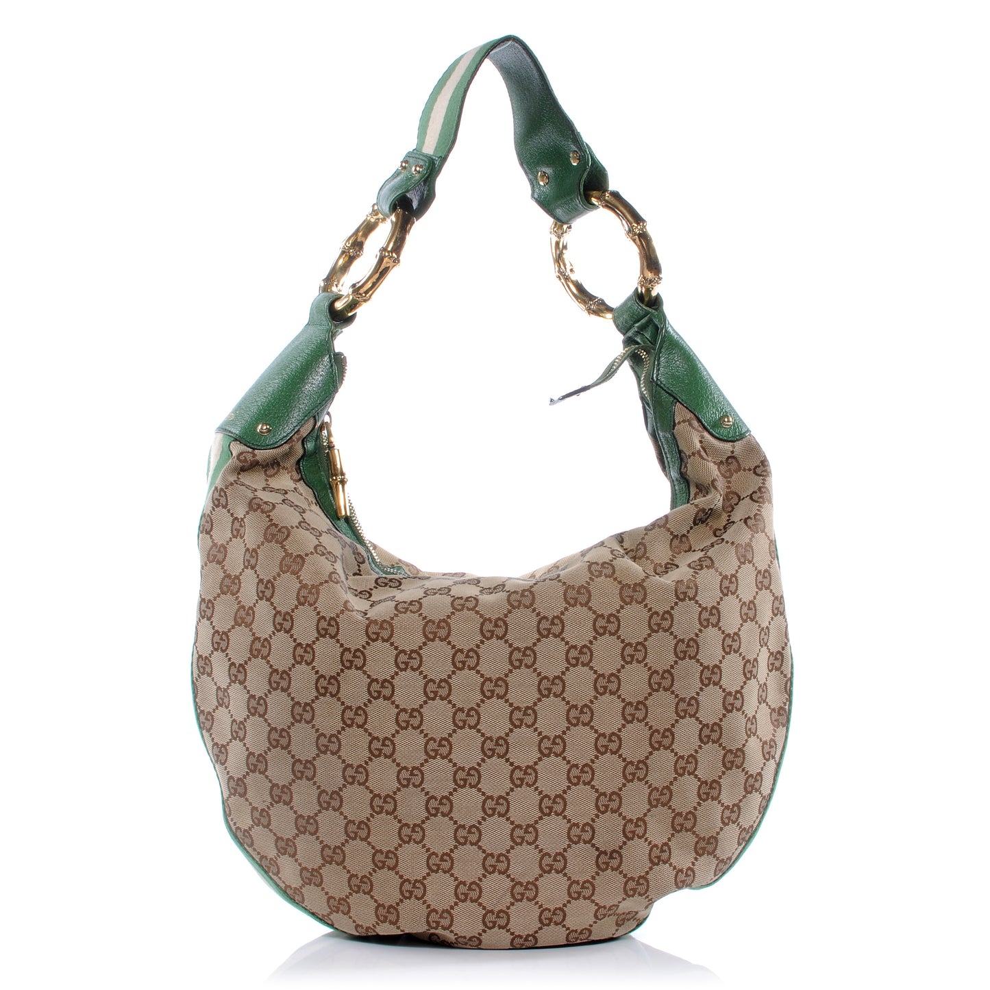 Monogram Web Bamboo Ring Hobo Green
