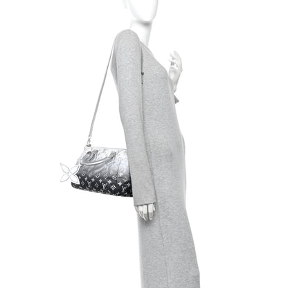 Louis Vuitton Nylon Monogram Gradient LV Snow Speedy Bandouliere 25 Frost 2 of 9