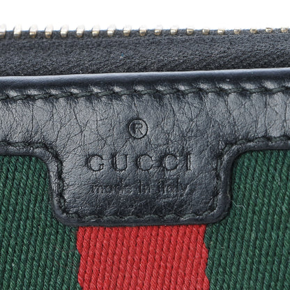 Gucci Calfskin Web Rania Zip Around Wallet Black 6 of 7