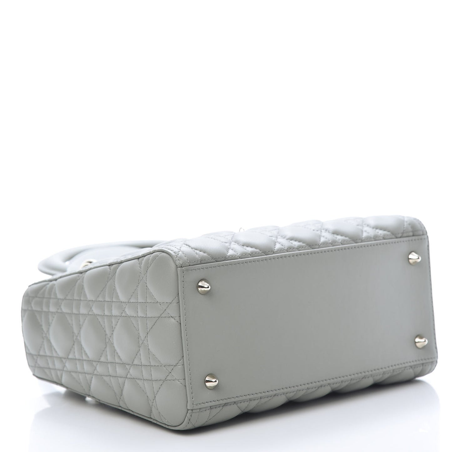 Lambskin Cannage Medium Lady Dior Grey