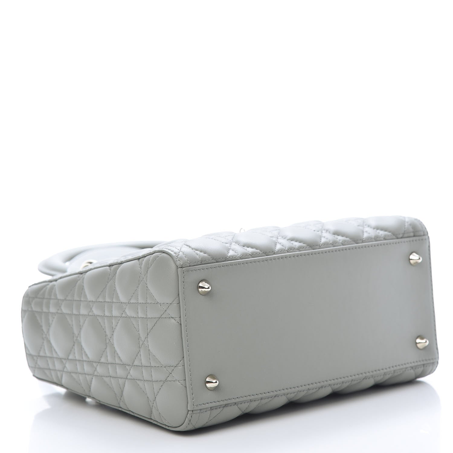 Christian Dior Lambskin Cannage Medium Lady Dior Grey 5 of 12