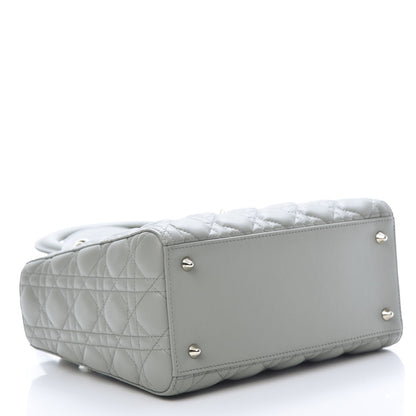 Christian Dior Lambskin Cannage Medium Lady Dior Grey 5 of 12