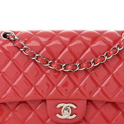 Chanel Patent Quilted Medium Double Flap Dark Pink 8 of 13