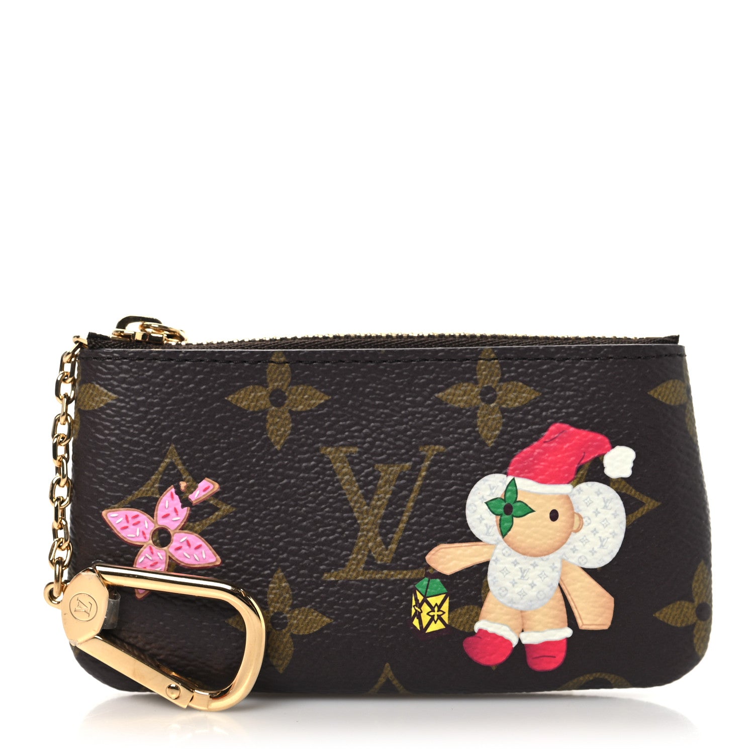 Louis Vuitton Monogram 2024 Christmas Animation Candy Factory Key Pouch Candy Red 1 of 7