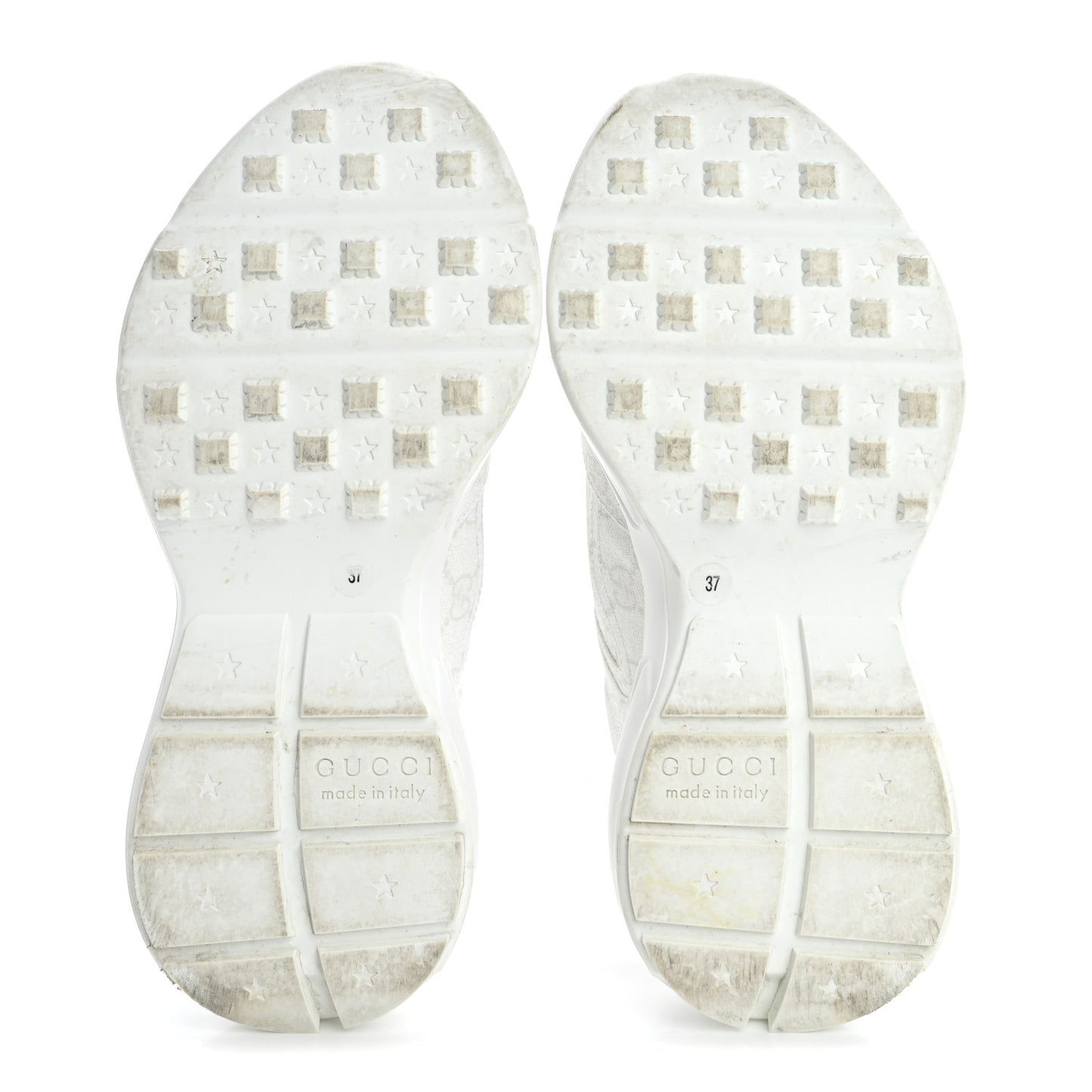 GG Supreme Monogram Womens Rhyton Sneakers 37 White