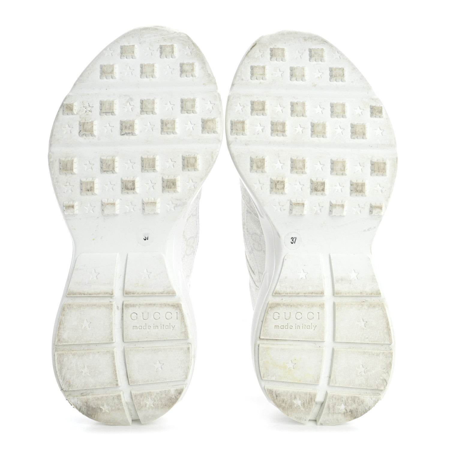 Gucci GG Supreme Monogram Womens Rhyton Sneakers 37 White 6 of 16