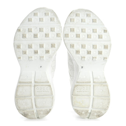 Gucci GG Supreme Monogram Womens Rhyton Sneakers 37 White 6 of 16