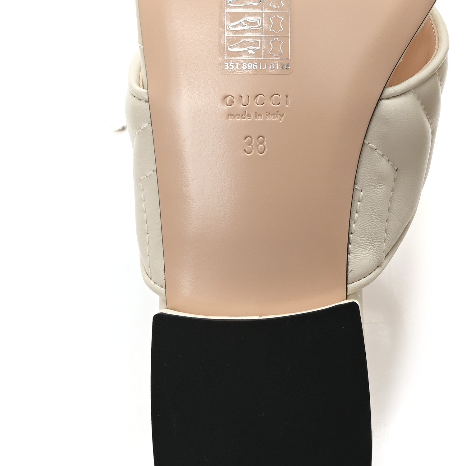 Gucci Nappa Charlotte Double G Marmont Thong Sandals 38 Mystic White 7 of 10