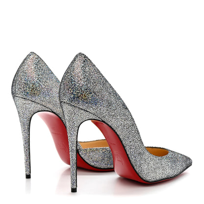 Christian Louboutin Nappa Mica Iriza 100 Pumps  39 Silver 5 of 10