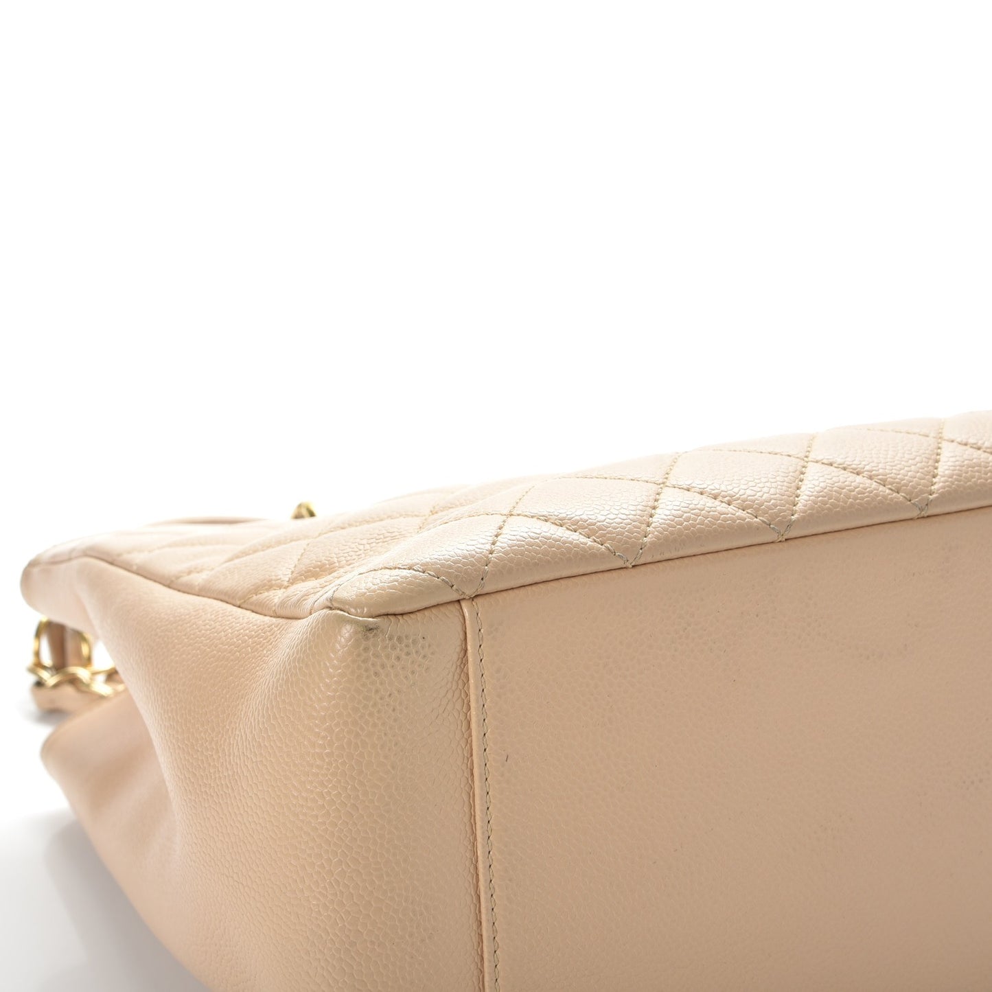 Caviar Quilted Grand Shopping Tote GST Beige Clair