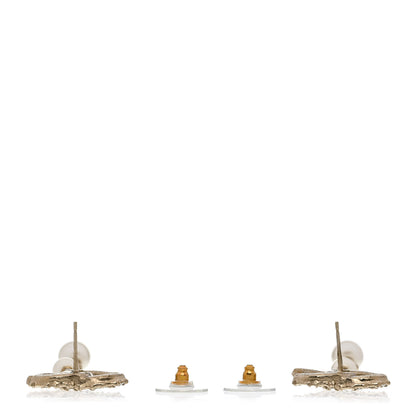 Chanel Pearl CC Chain Drop Earrings Gold 3 of 5