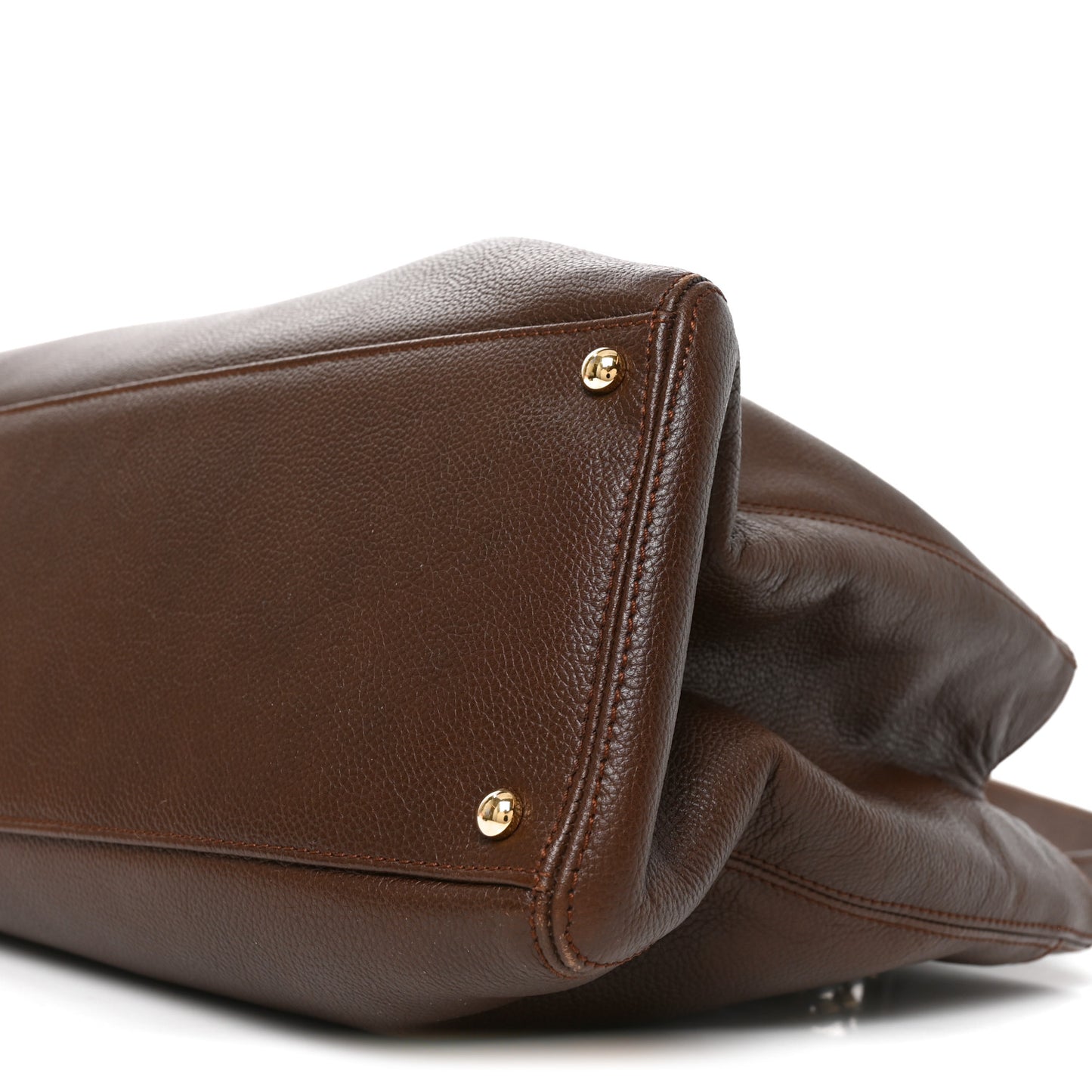 Calfskin Cerf Executive Shopper Tote Brown