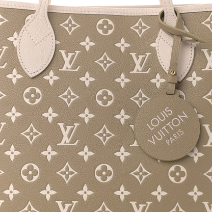 Louis Vuitton Empreinte Monogram Spring In The City Neverfull MM Kaki Beige Cream 8 of 10