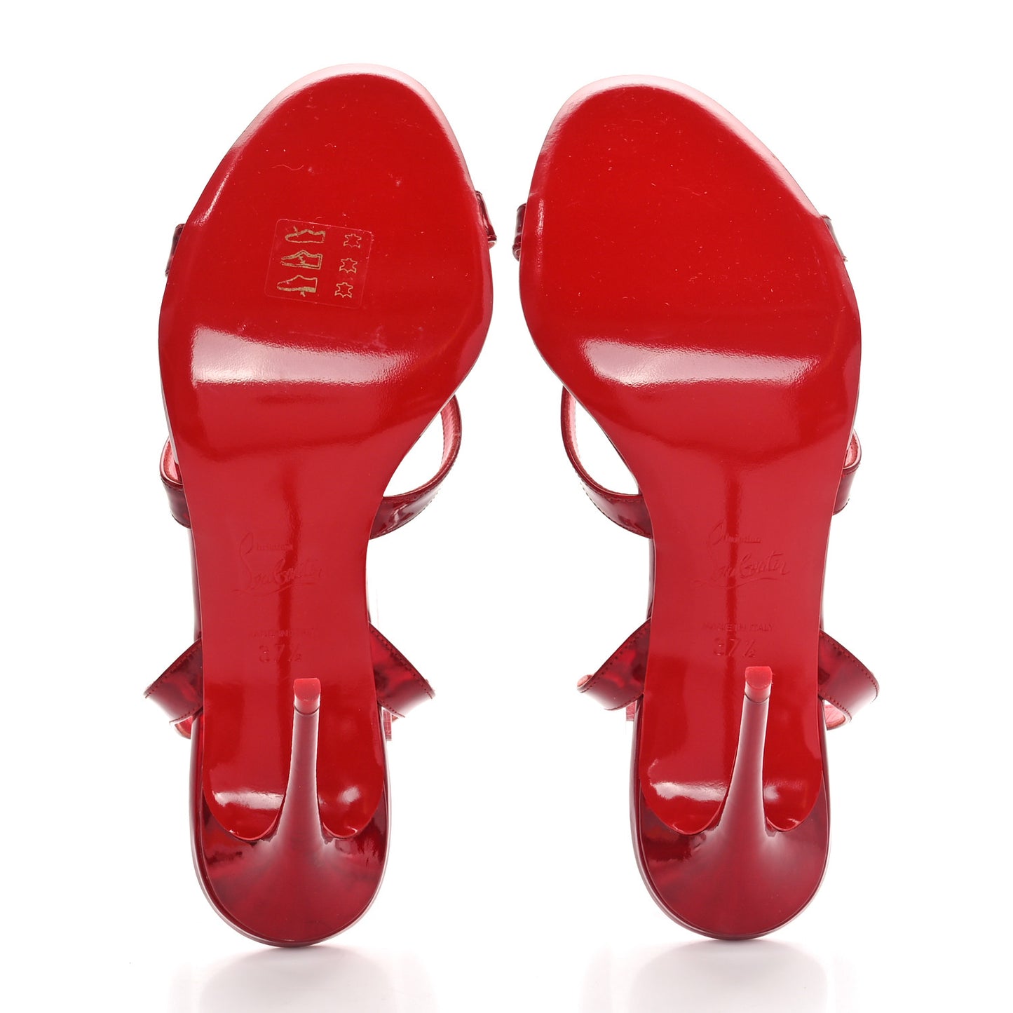 Metallic Patent Psychic Emilie 100 Slingback Sandals 37.5 Loubi