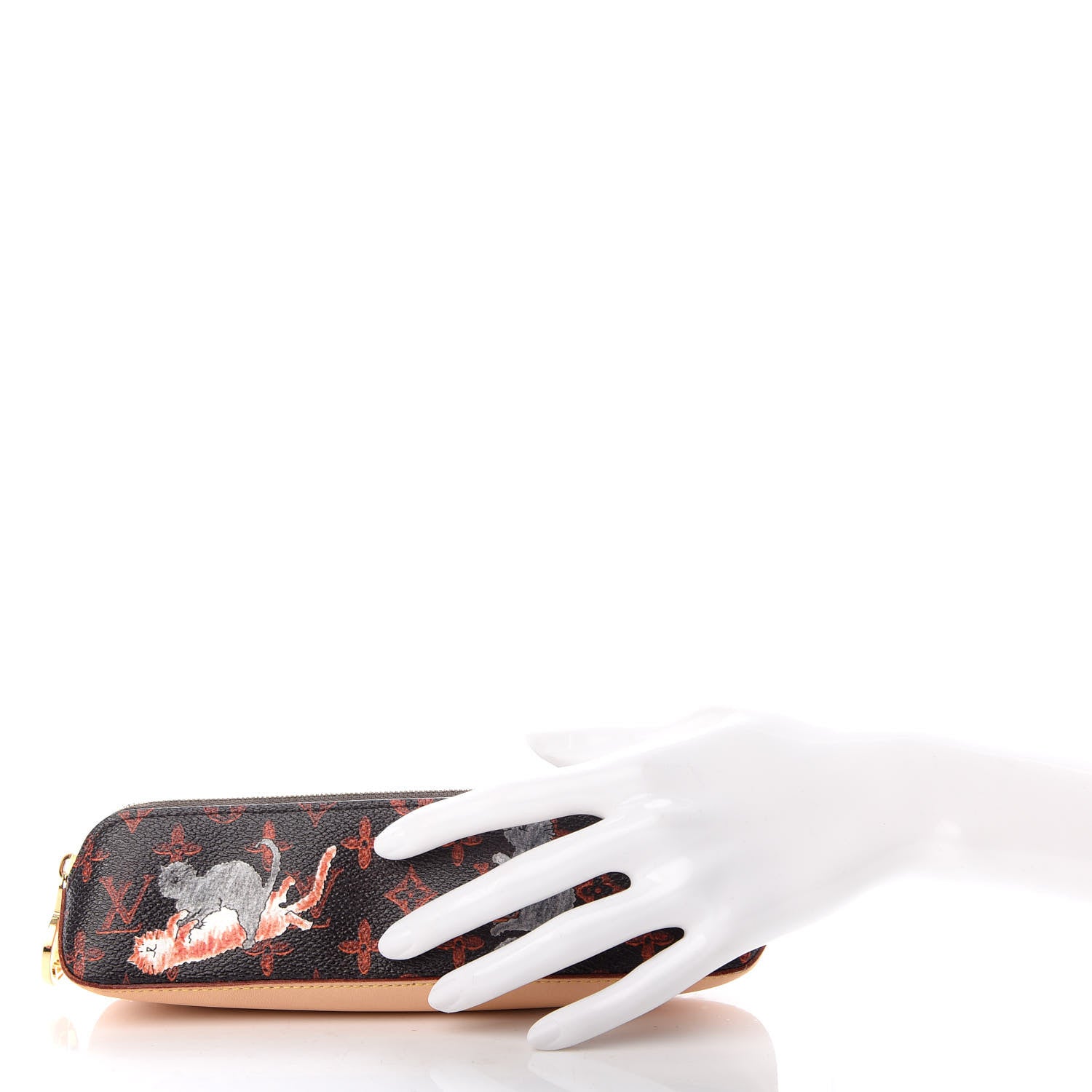 Louis Vuitton Catogram Elizabeth Pouch Orange Marron 2 of 7