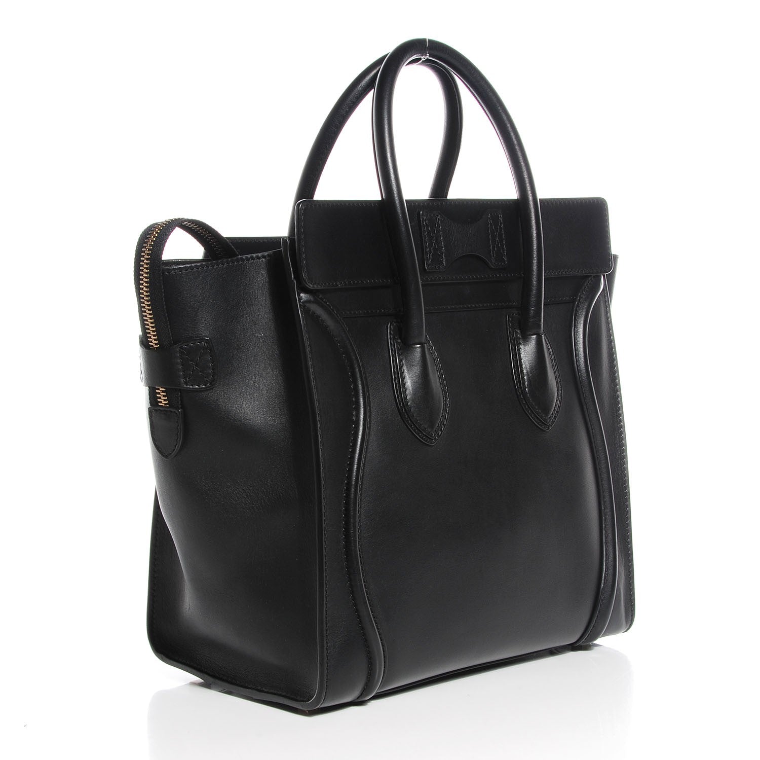 Celine Smooth Calfskin Mini Luggage Black 3 of 7