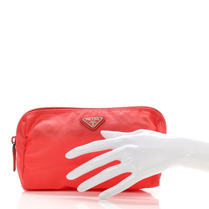 Prada Tessuto Nylon Vela Cosmetic Pouch Arancio 2 of 7