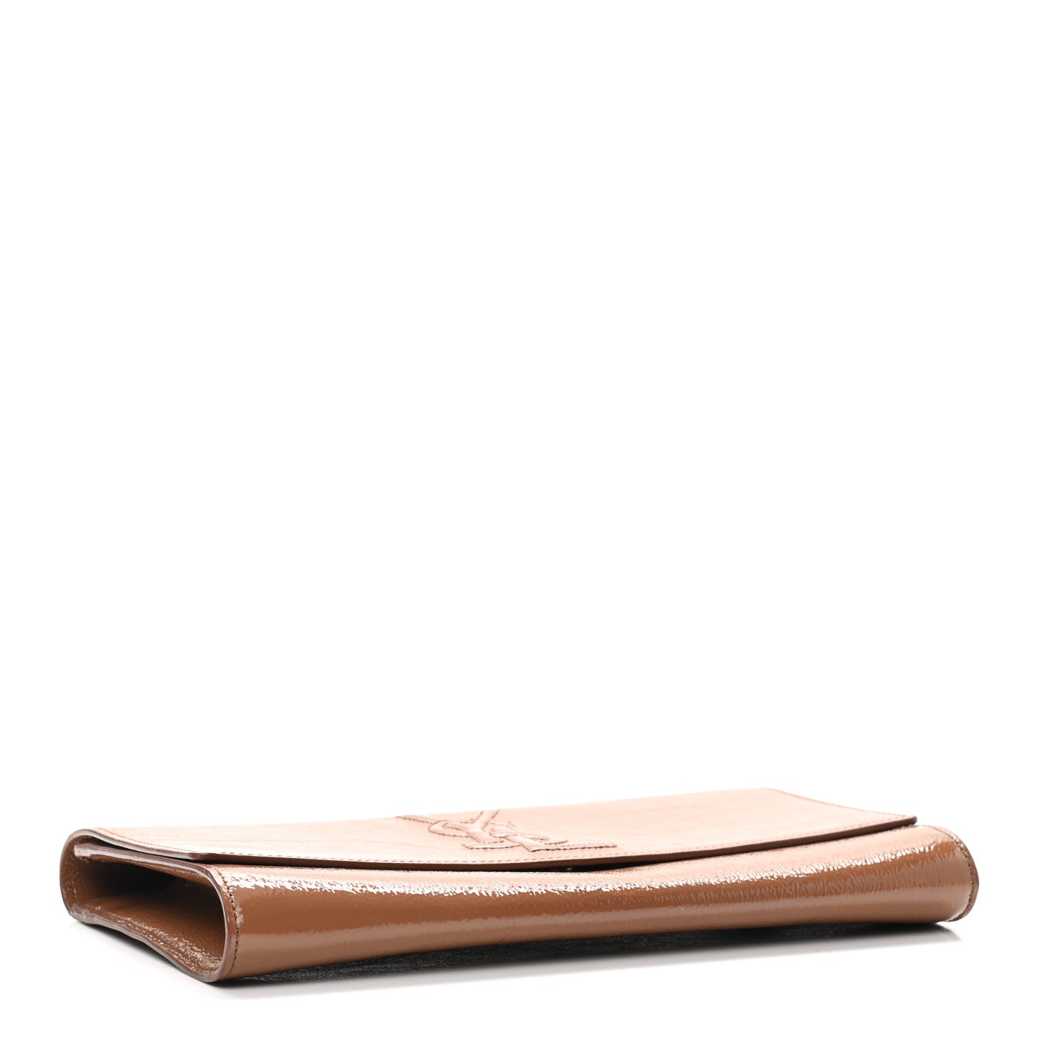 Saint Laurent Patent Calfskin Large Belle De Jour Clutch Nude 4 of 9