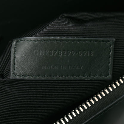 Saint Laurent Patent Crocodile Embossed Small Sac de Jour Dark Green 8 of 11