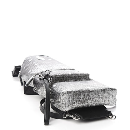 MCM Gradation Visetos Trey 4-in-1 Sling Backpack Silver 3 of 13