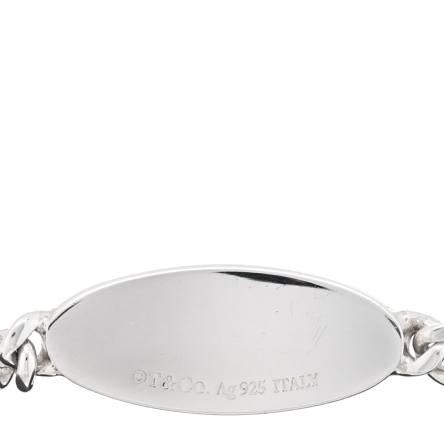 Sterling Silver Diamond Return To Tiffany Oval ID Bracelet
