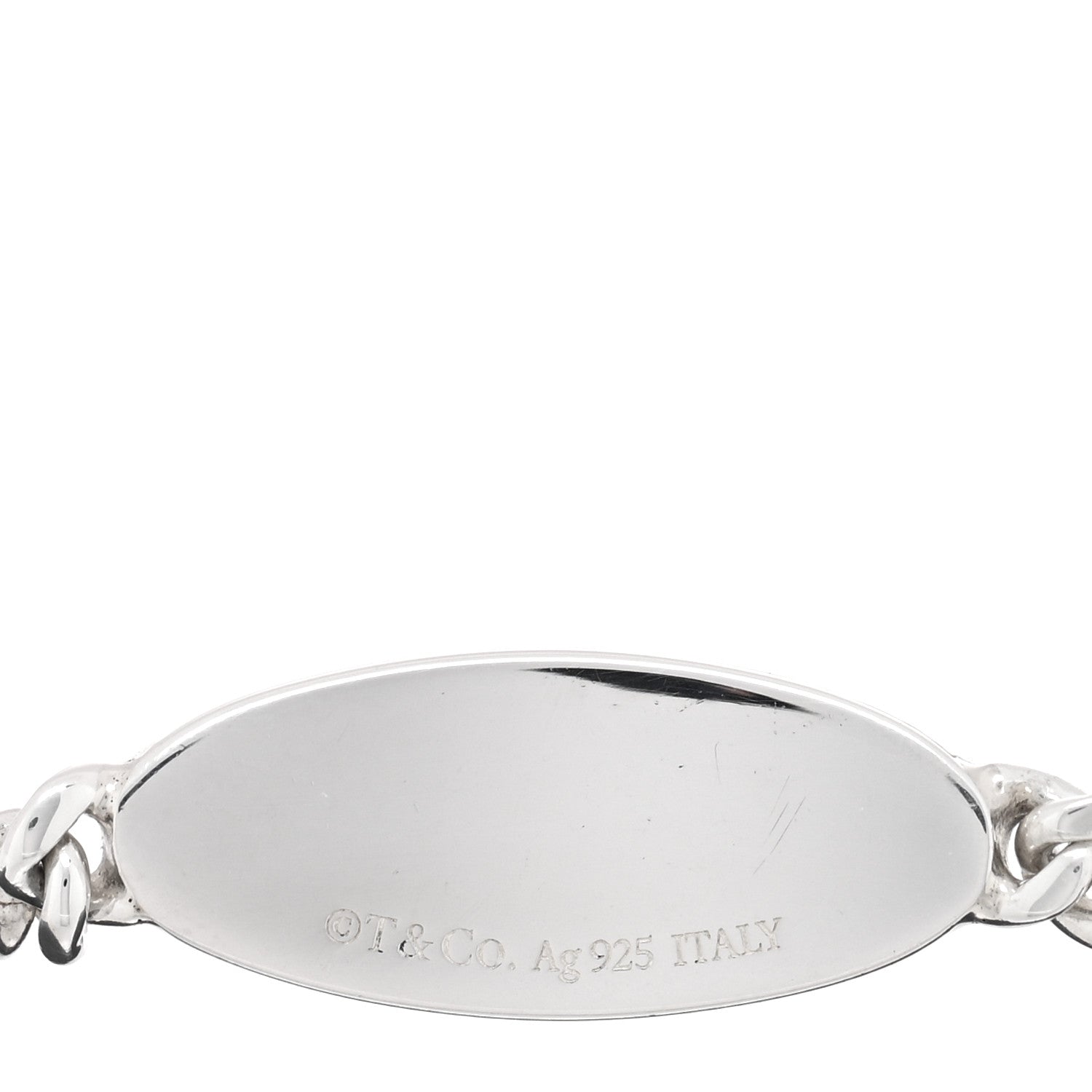 Tiffany Sterling Silver Diamond Return To Tiffany Oval ID Bracelet 3 of 4
