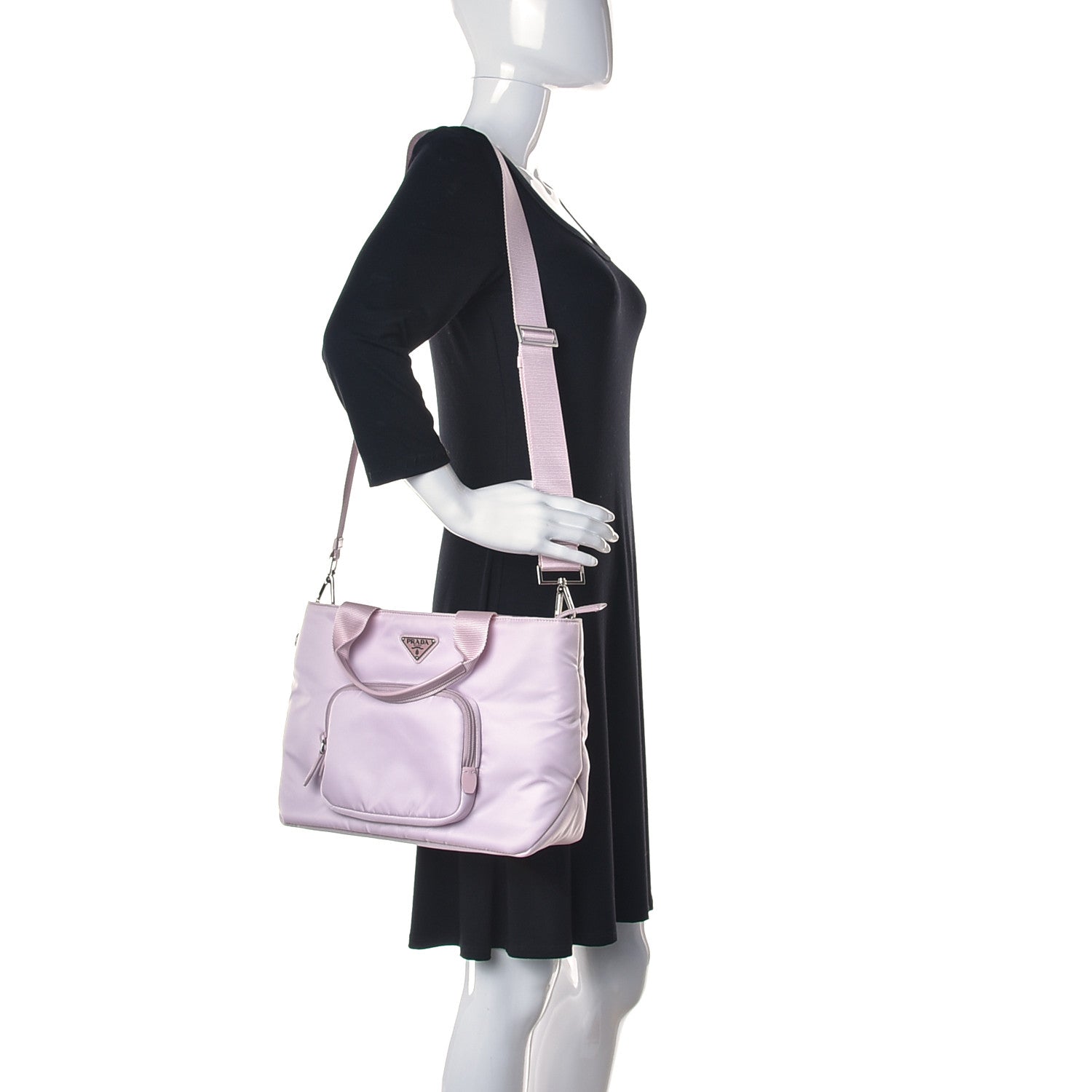 Prada Nylon Vela Shopping Bag Alabastro 2 of 10
