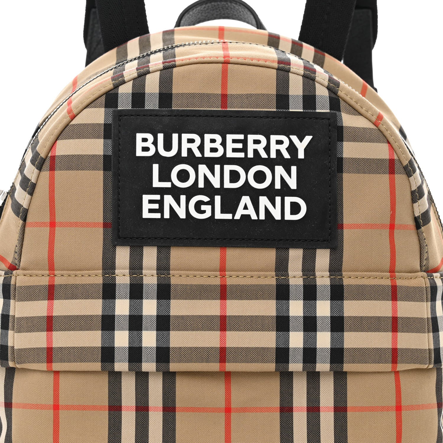 Burberry House Check Canvas Calfskin Small Nico Backpack Archive Beige 9 of 11