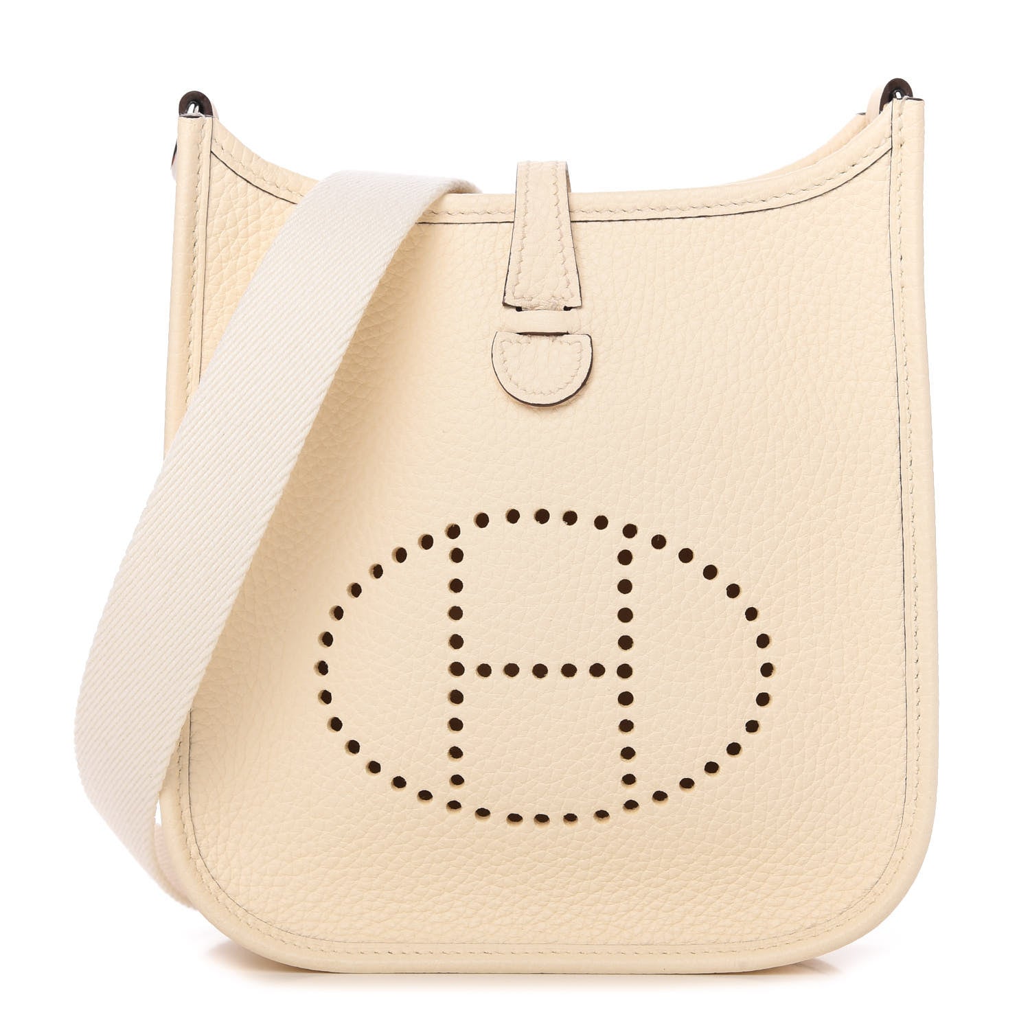 Hermes Taurillon Clemence Amazone Evelyne TPM Nata Craie 1 of 11