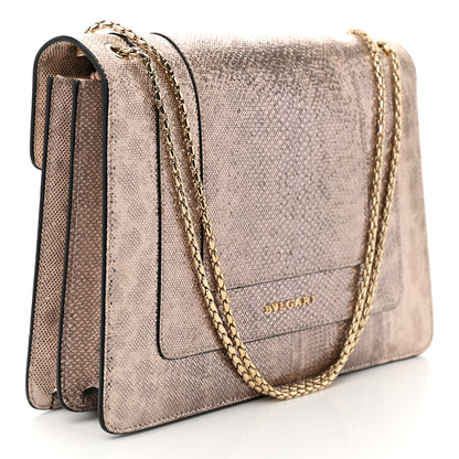 Bulgari Metallic Karung Serpenti Forever Crossbody Rosa Di Francia 4 of 11