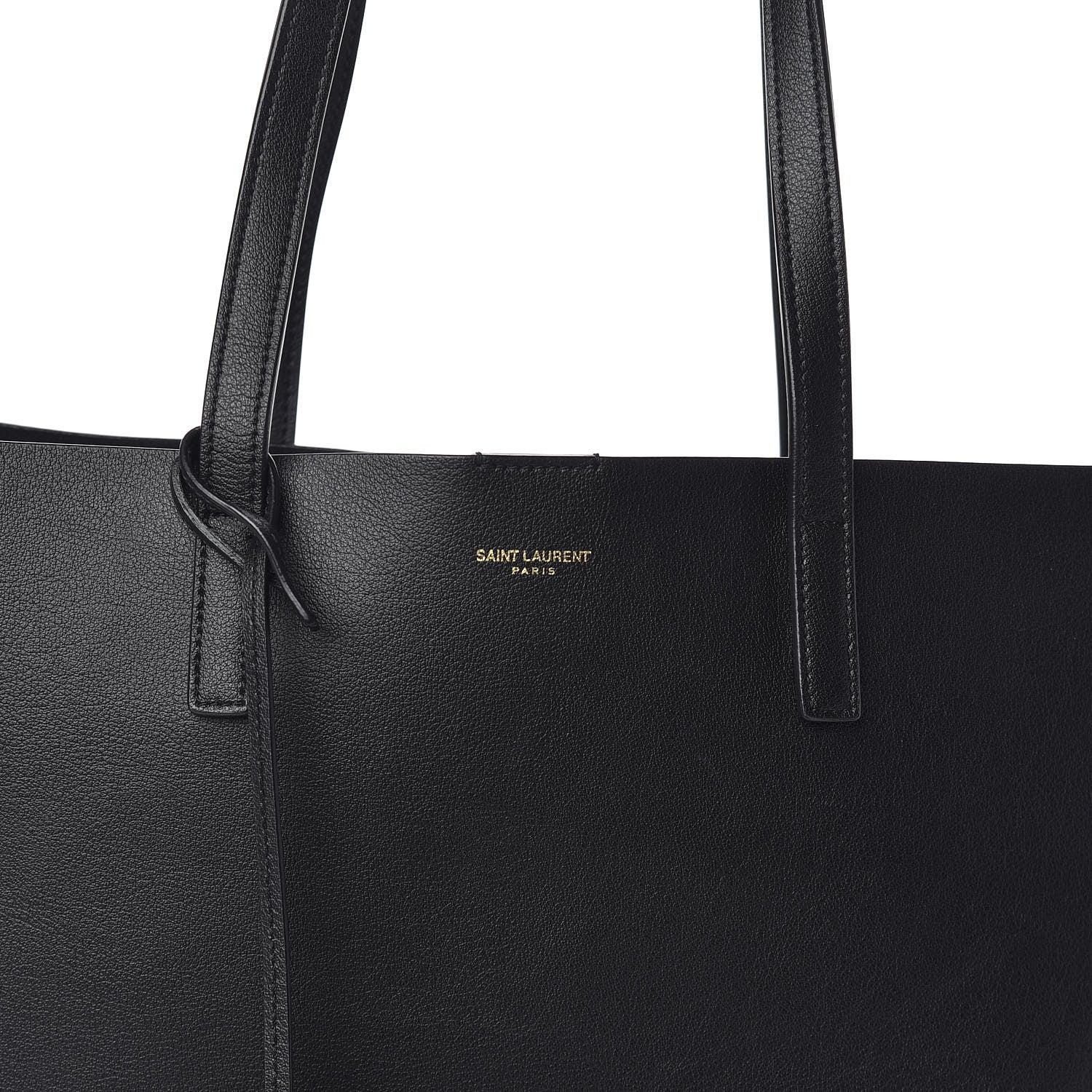 Saint Laurent Calfskin Large Shopping Tote Black 10 of 10