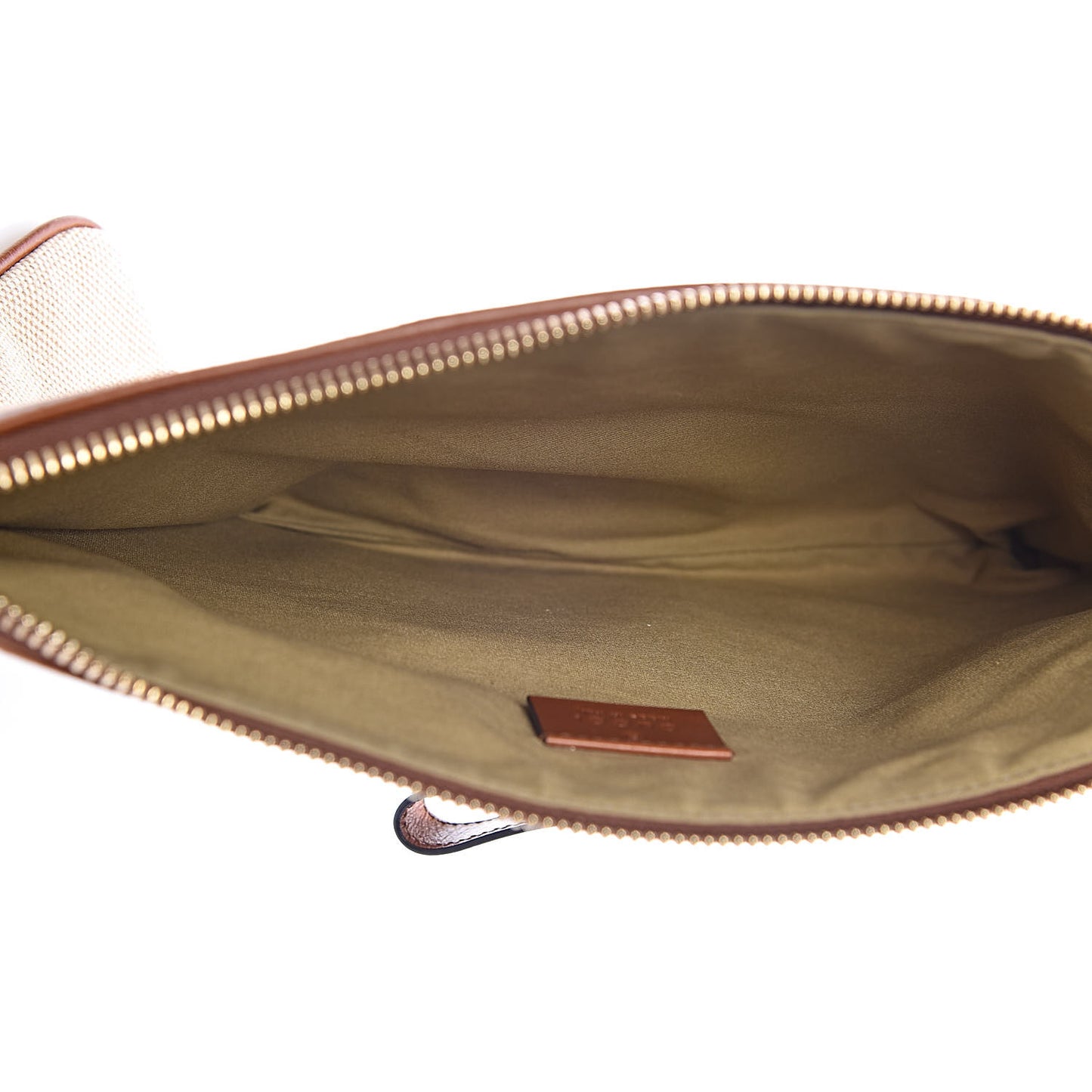 Vintage Canvas Web Pouch Sand Cuir
