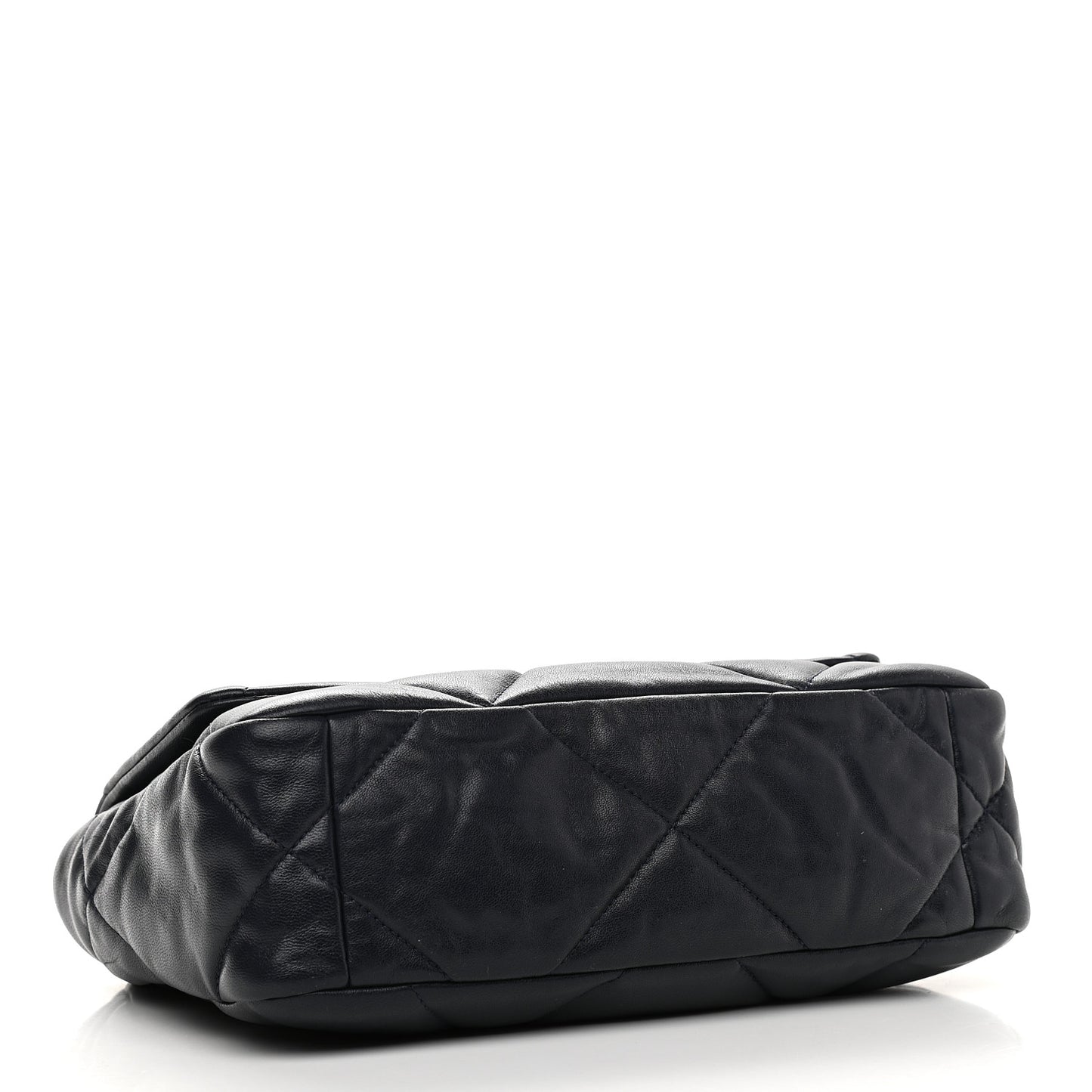 Lambskin Quilted Medium Chanel 19 Flap Navy Blue