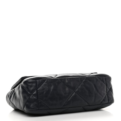 Chanel Lambskin Quilted Medium Chanel 19 Flap Navy Blue 4 of 11