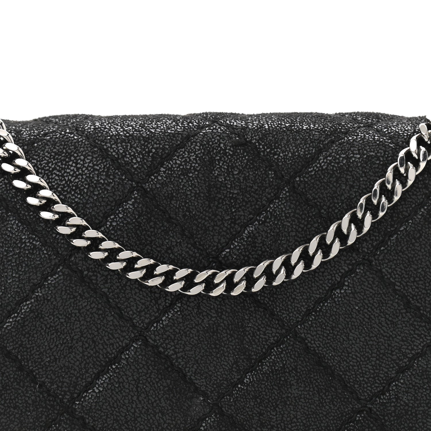 Stella McCartney Shaggy Deer Quilted Falabella Crossbody Bag Black 9 of 11